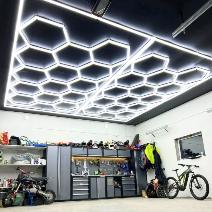 Ściemnialne oświetlenie Hexagon LED 14 + rama | 4,86m - 2,46m - obrazek 5