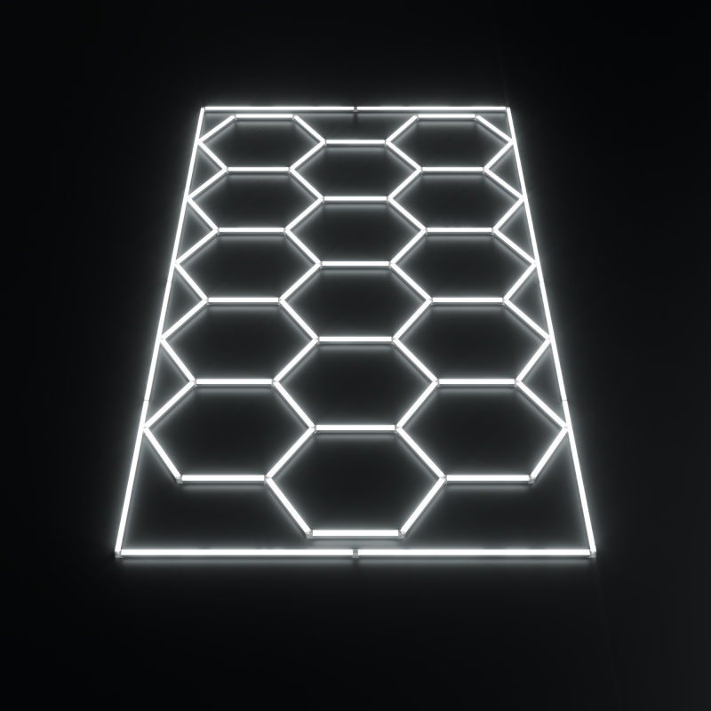 Mocne oświetlenie Hexagon LED 15 + Rama |   4,86m - 2,46m