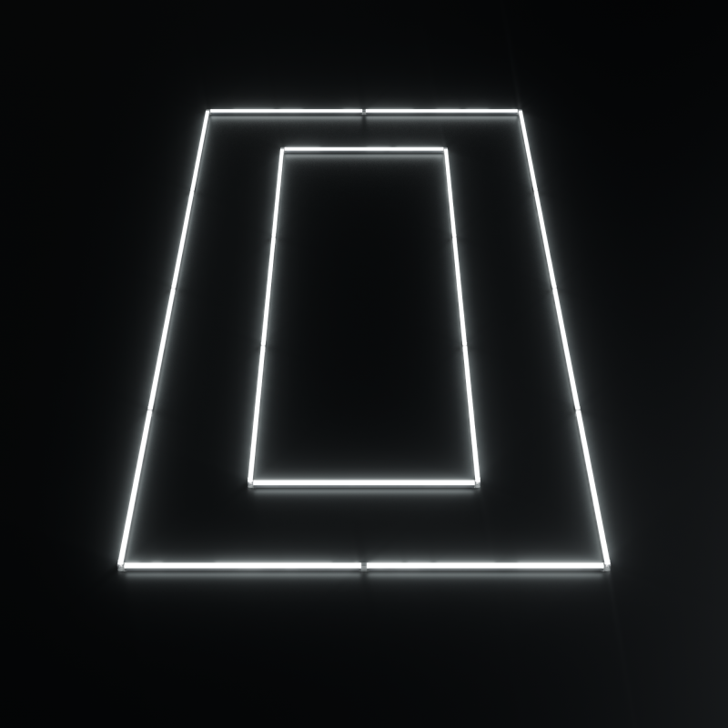 Oświetlenie sufitowe 2 prostokąty | 4,85m - 2,45m