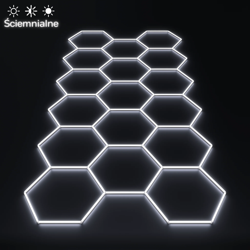 Ściemnialne oświetlenie Hexagon LED 17 | 5,05m – 2,40m