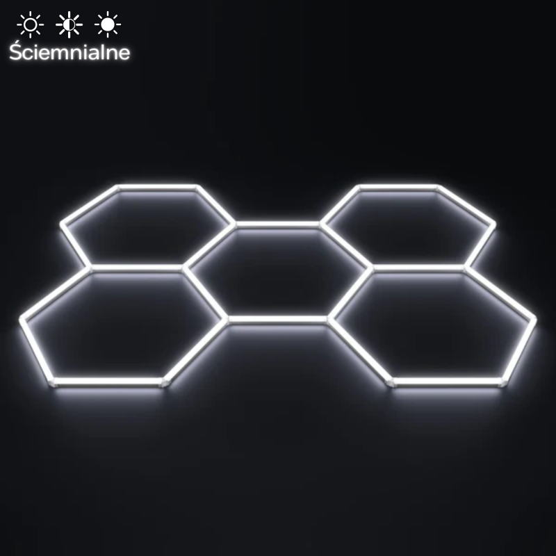 Ściemnialne oświetlenie Hexagon LED