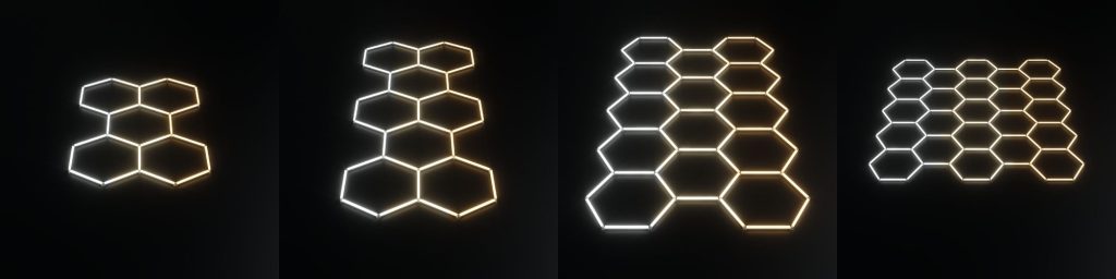 Hexagon LED do salonu fryzjerskiego