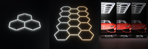 Hexagon LED 5500K 3CCT czy ściemniane