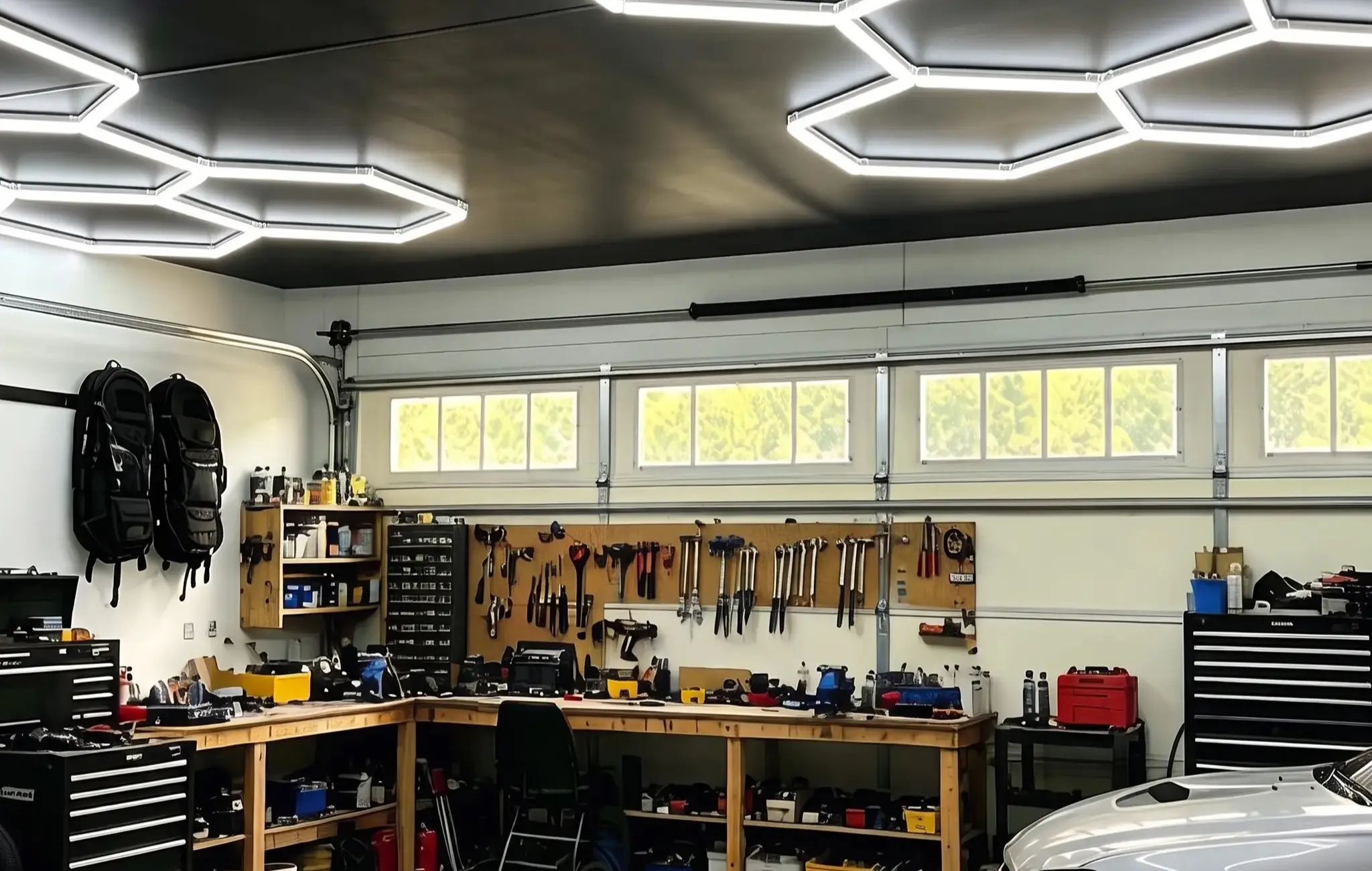 Hexagon LED do garażu